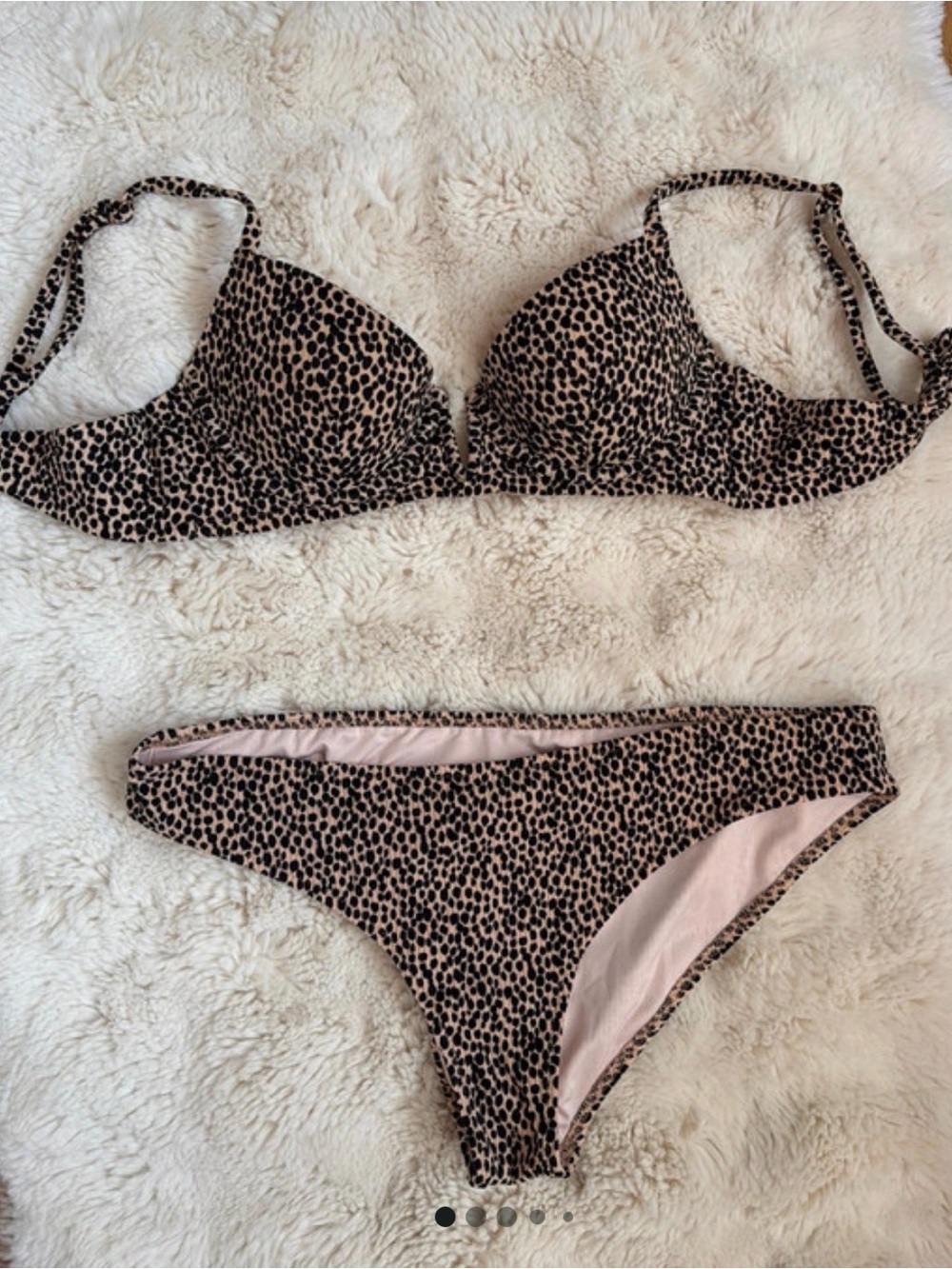 Shade & Shore Leopard Print Bikini - Beige and Black
